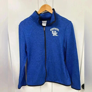 University of Kentucky UK zip women’s large blue school logo embroidered